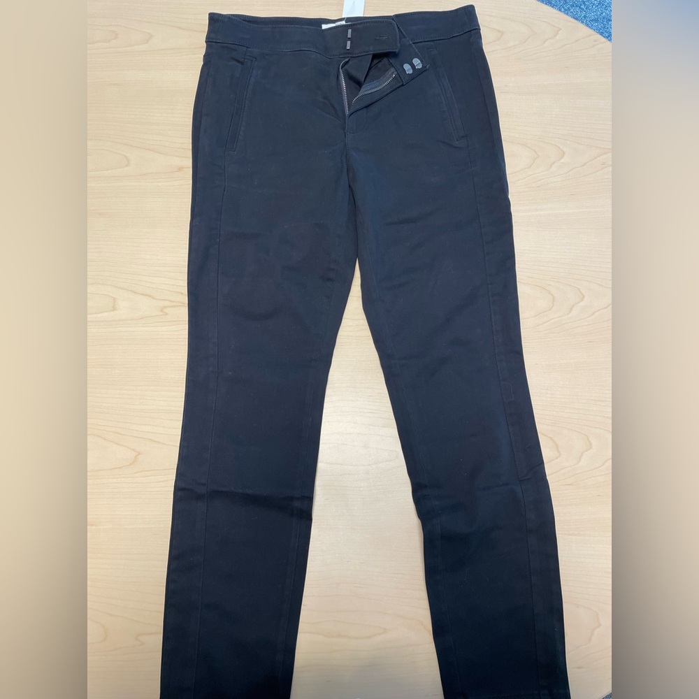 NWT LOFT Black Skinny Sateen Pants - sz6, with pockets!